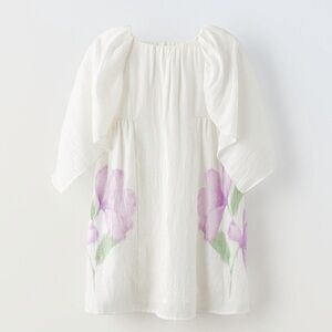 Zara Girls Shiny Flower Dress Size 8